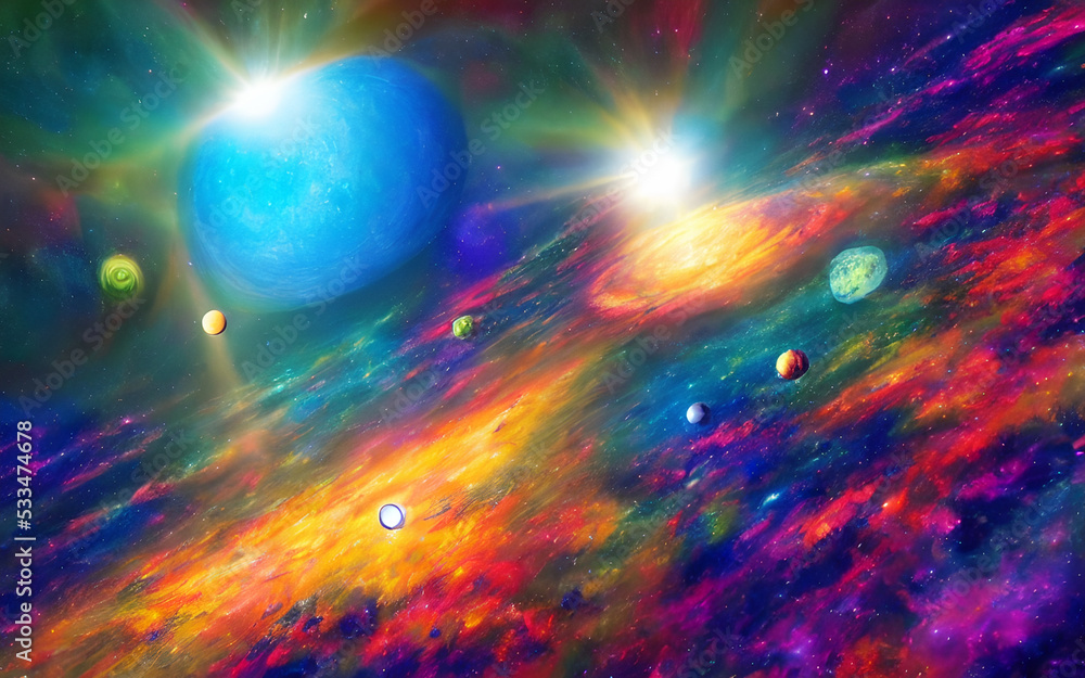 The dreamy, psychedelic solar system is a colorful and mesmerizing ...