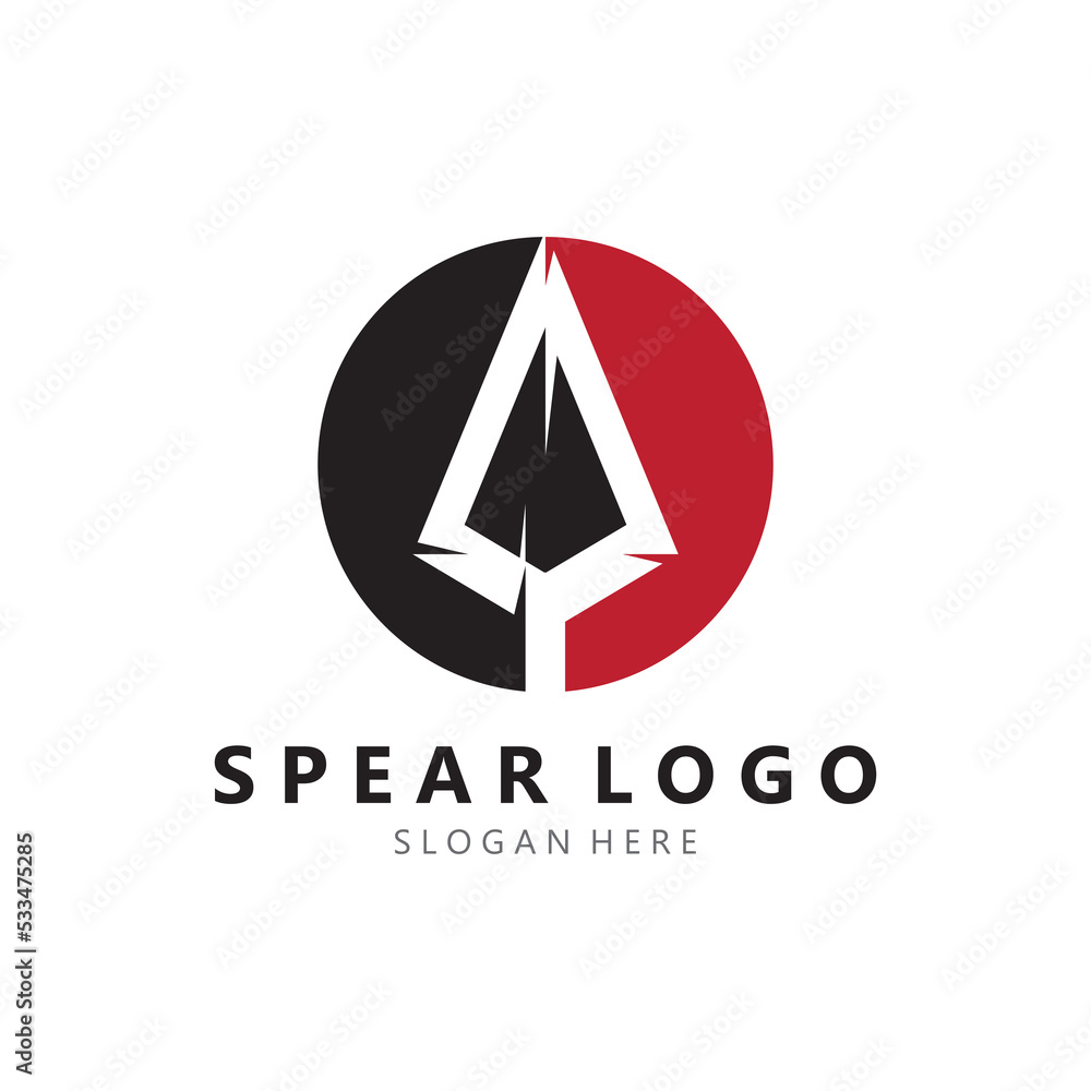 spear logo design with template vector illustration spear logo design with template vector illustration