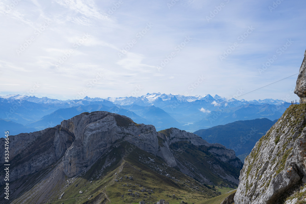 Lucerne's very own mountain, Pilatus, is one of the most legendary places in Central Switzerland. And one of the most beautiful. On a clear day the mountain offers a panoramic view of 73 Alpine peaks. Lucerne's very own mountain, Pilatus, is one of the most legendary places in Central Switzerland. And one of the most beautiful. On a clear day the mountain offers a panoramic view of 73 Alpine peaks.