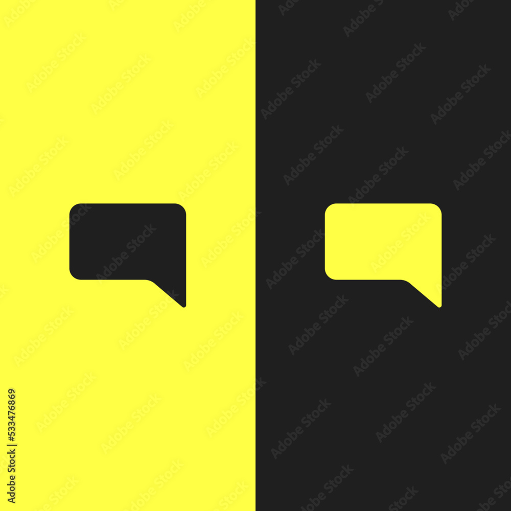 two chat signs dark and yellow two chat signs dark and yellow