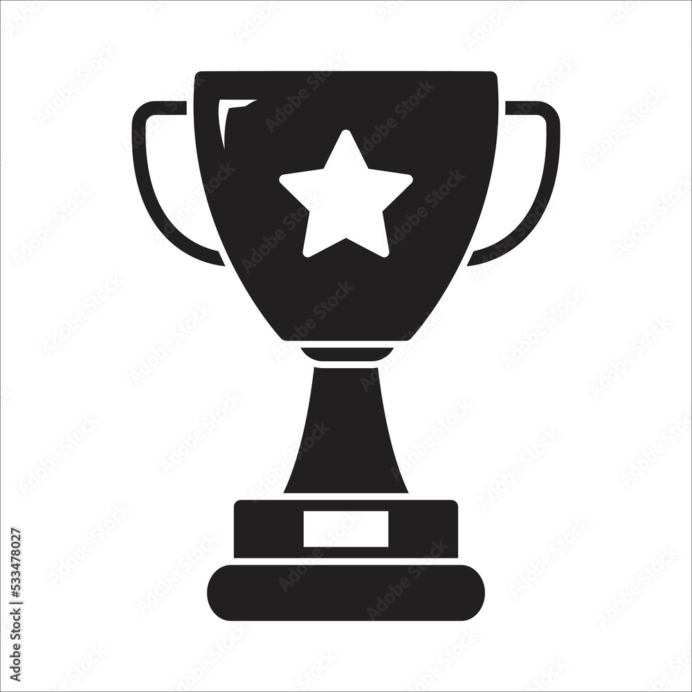 trophy icon vector design template trophy icon vector design template