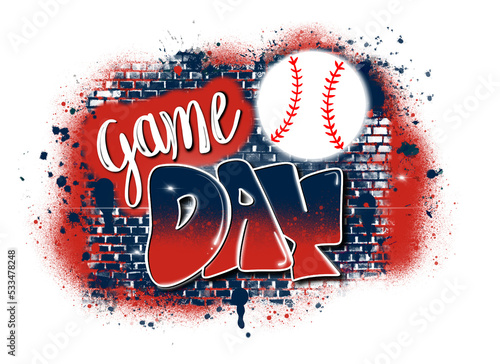 Baseball, Sports, Game Day, Lettering, Baseball Game, Ball, Red, Blue, Background, ball