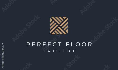 Wooden Parquet Floor Logo Design