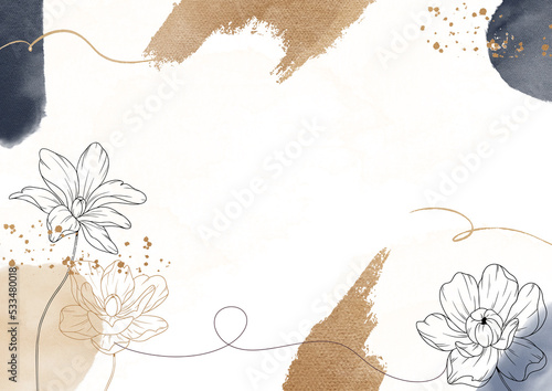 background with flowers drawings for invitations