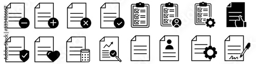 Document vector icon set. File illustration sign collection. paper symbol. accounting logo.