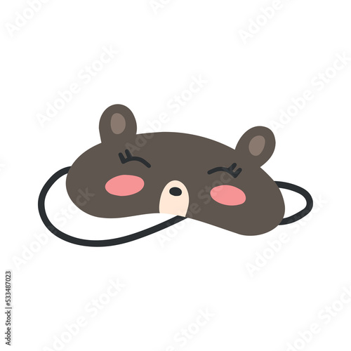 Eye mask vector sleeping night accessory relax resst in traveling illustration set of face sleepy protection cartoon asleep beer