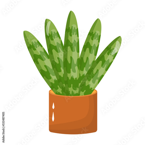 Cactus plant flat illustration, editable design 