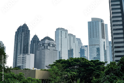 skyscrapers in downtown city. amazing for design or brochure or company profile