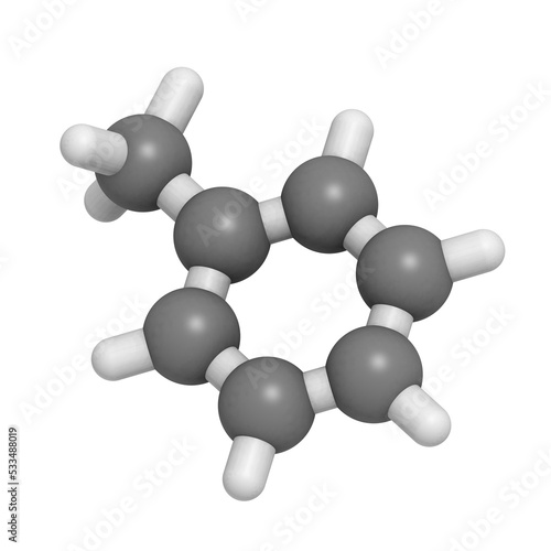Toluene molecule (chemical structure) photo