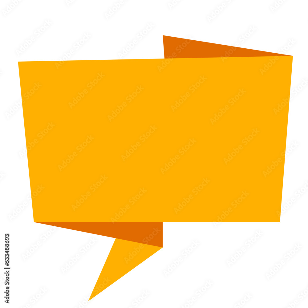 Design Quote speech bubble orugami paper cut Design Quote speech bubble orugami paper cut