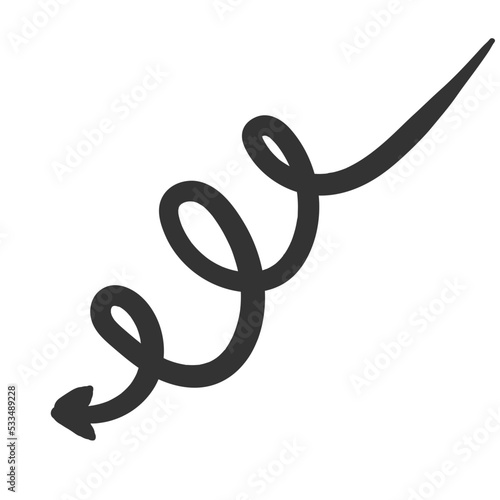 hand drawn arrow doodle