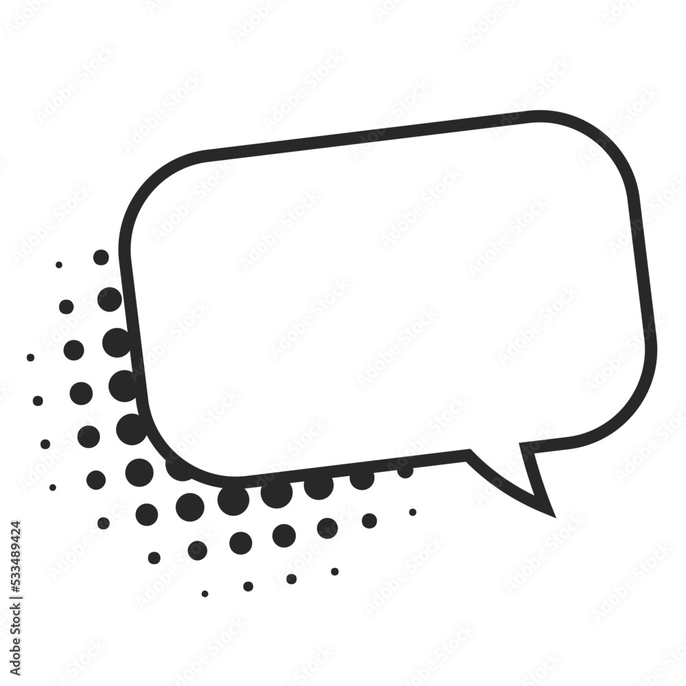 Naklejka premium halftone comic speech bubble 