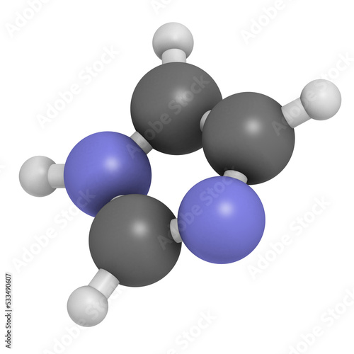 Fototapeta Naklejka Na Ścianę i Meble -  Imidazole organic heterocyclic molecule.