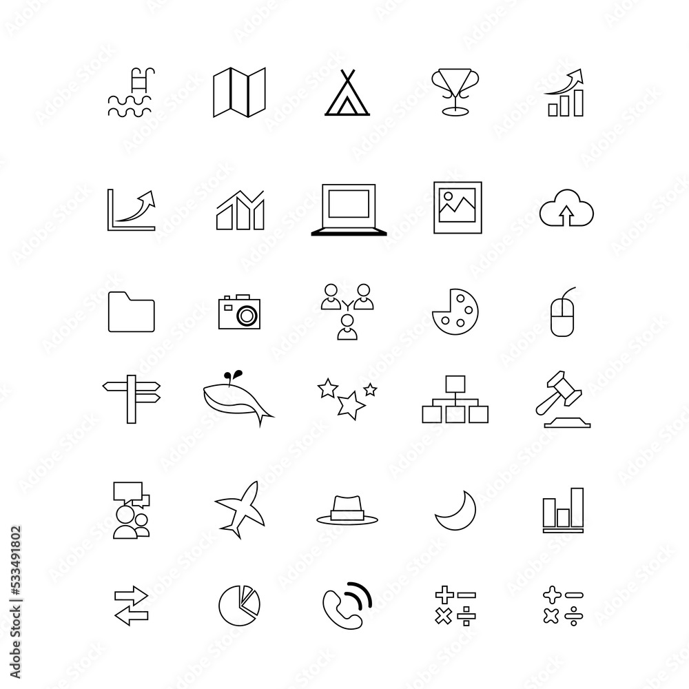 set of icons for web