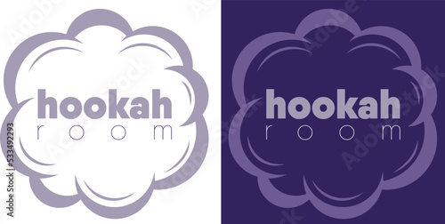vector logo for hookah with smoke