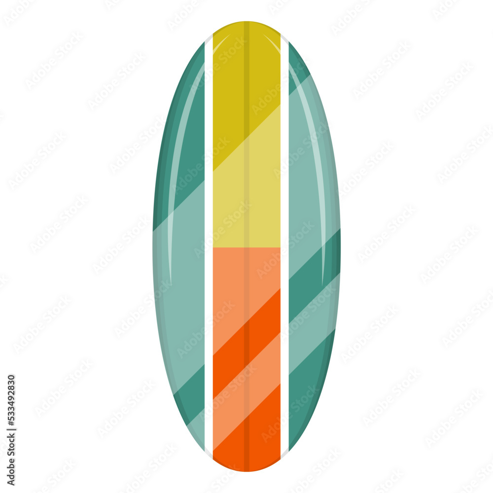 Trendy flat illustration of a longboard Trendy flat illustration of a longboard