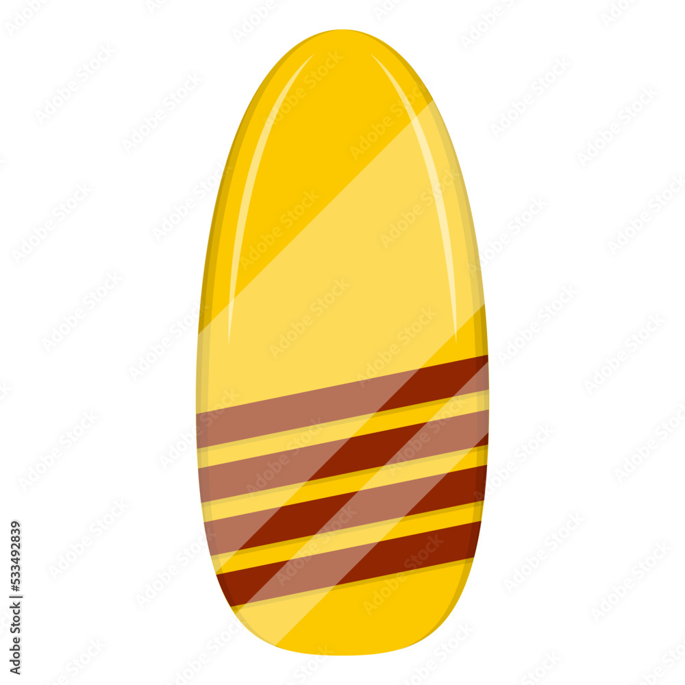 Trendy flat illustration of a longboard Trendy flat illustration of a longboard