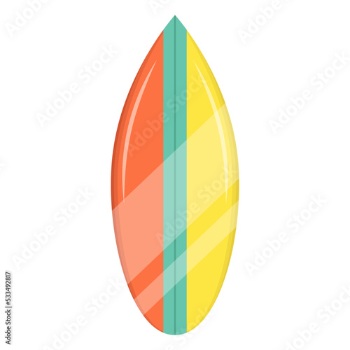 Trendy flat illustration of a longboard