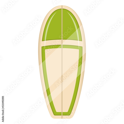 Trendy flat illustration of a longboard