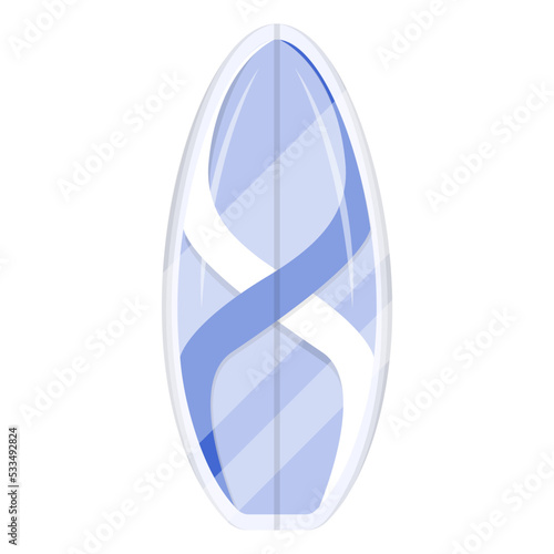 Trendy flat illustration of a longboard