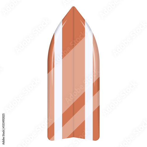 Trendy flat illustration of a longboard