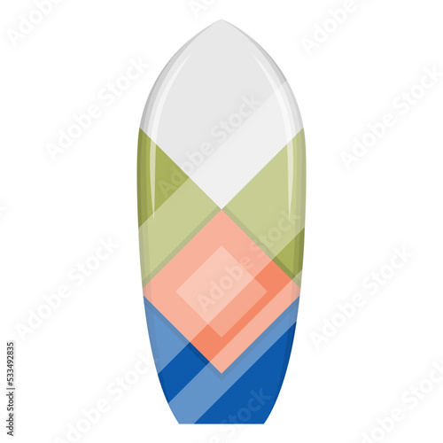 Trendy flat illustration of a longboard