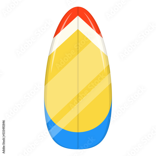 Trendy flat illustration of a longboard
