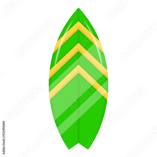 Trendy flat illustration of a longboard