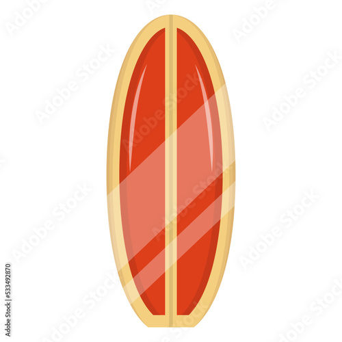 Trendy flat illustration of a longboard