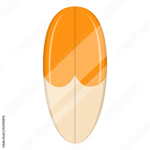 Trendy flat illustration of a longboard