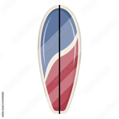 Trendy flat illustration of a longboard