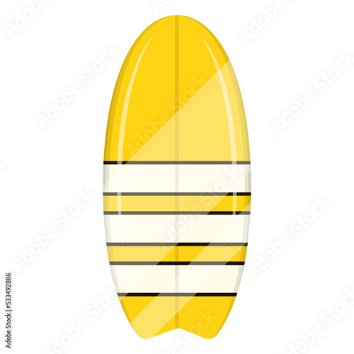 Trendy flat illustration of a longboard