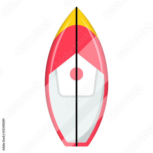 Trendy flat illustration of a longboard
