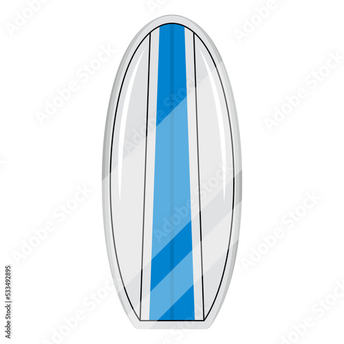 Trendy flat illustration of a longboard