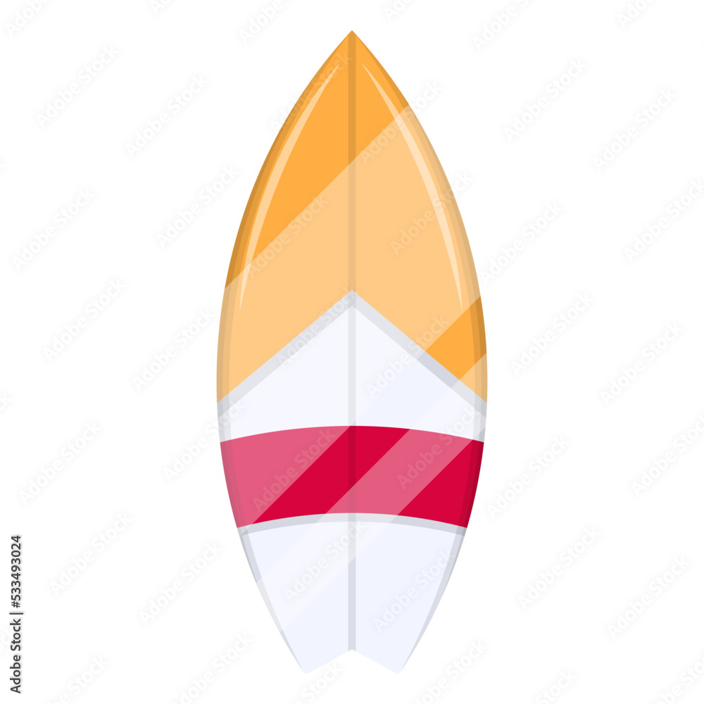 Trendy flat illustration of a longboard Trendy flat illustration of a longboard