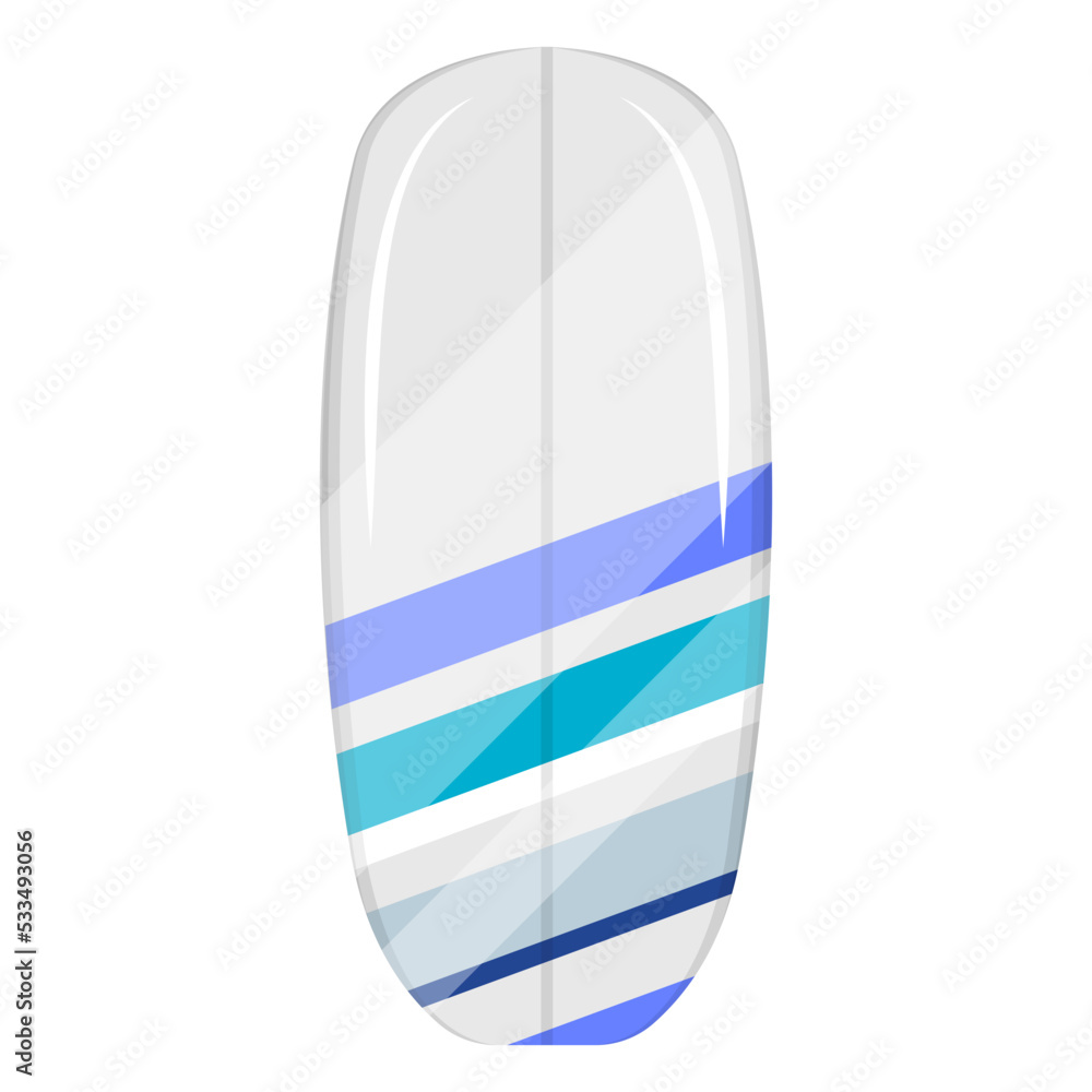 Trendy flat illustration of a longboard Trendy flat illustration of a longboard