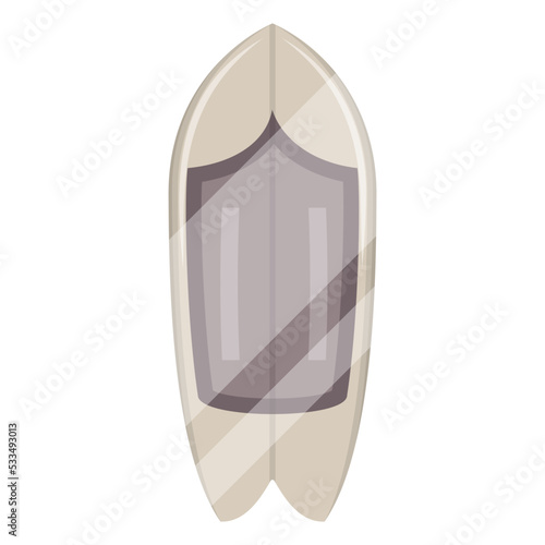Trendy flat illustration of a longboard