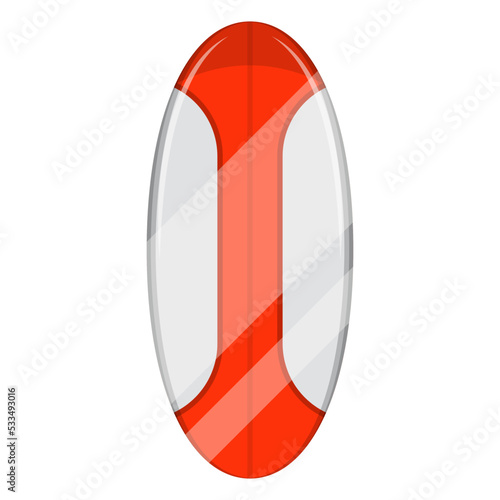 Trendy flat illustration of a longboard