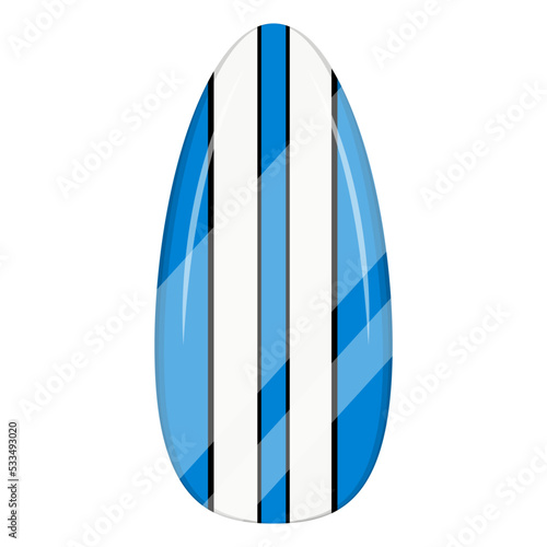 Trendy flat illustration of a longboard