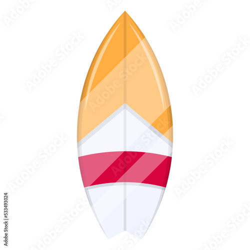 Trendy flat illustration of a longboard