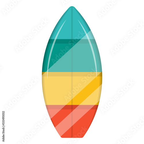 Trendy flat illustration of a longboard