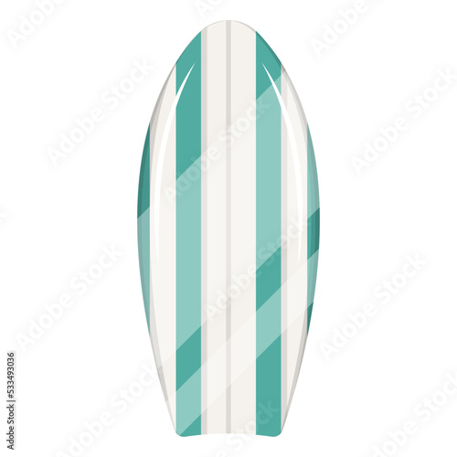 Trendy flat illustration of a longboard