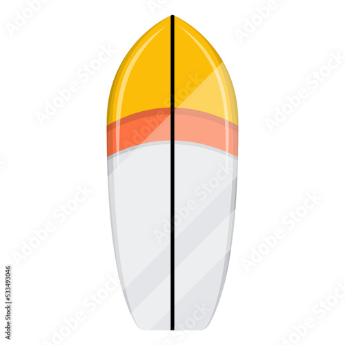 Trendy flat illustration of a longboard