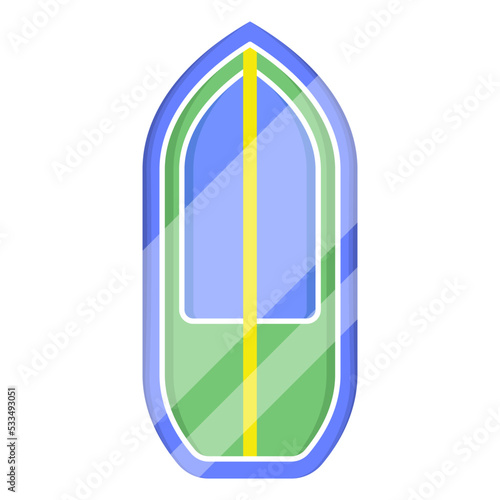 Trendy flat illustration of a longboard