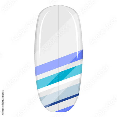 Trendy flat illustration of a longboard