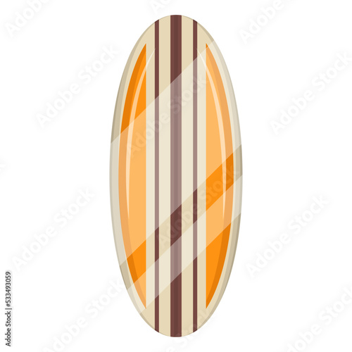 Trendy flat illustration of a longboard