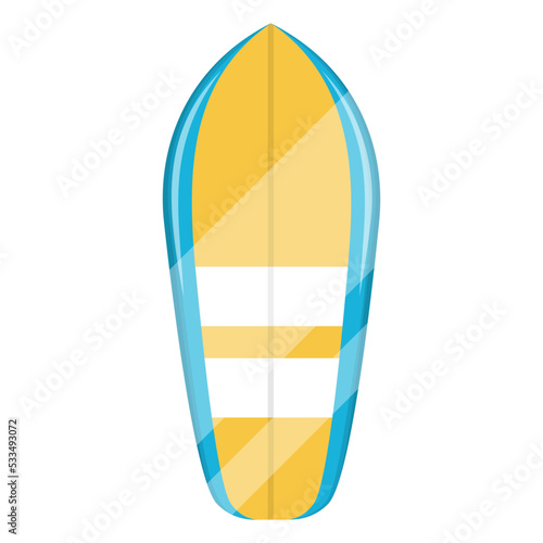 Trendy flat illustration of a longboard