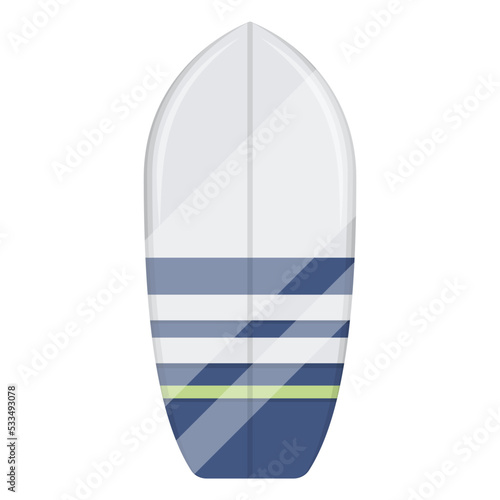 Trendy flat illustration of a longboard