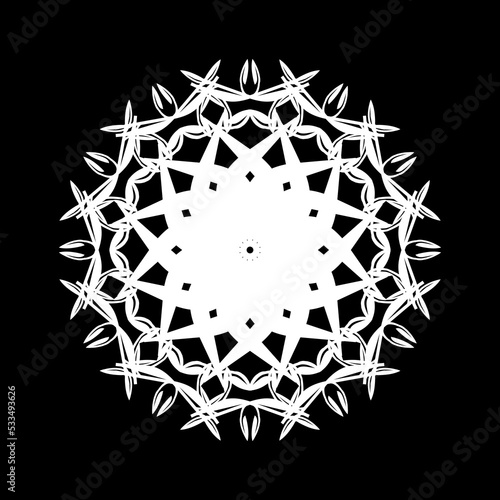 White Mandala Vector Art Pattern Design