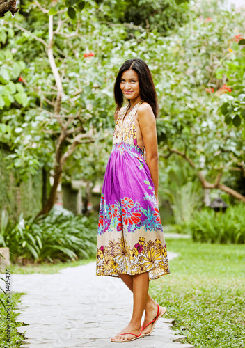 Portrait of a young Balinese woman. Sanur, Bali, Indonesia.